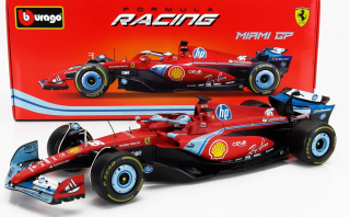 1:43 Ferrari SF-24 #16 Ch. Leclerc Miami GP 2024 with Helmet - Bburago