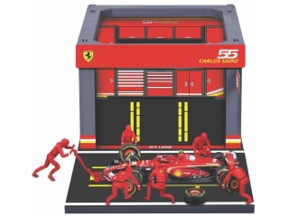 1:43 Ferrari SF-24 #55 CARLOS SAINZ 2024 - PIT PASS SET - Bburago