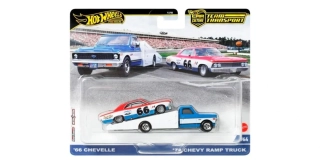 1:64 1966 Chevelle + 1972 Chevy Ramp Truck - Hot Wheels Premium Car Culture Team Transport