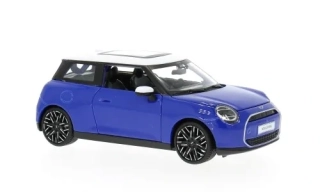1:24 BMW Mini Cooper SE (J01), blau/weiss, 2024 - Maisto
