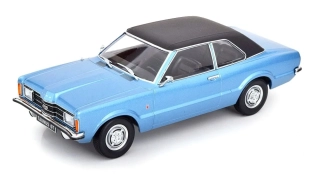 1:18 Ford England Taunus GT with Vinyl Roof 1971 blue metallic/matt black - KK Scale