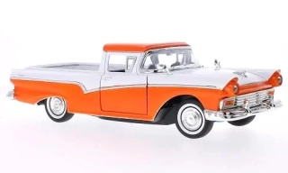 1:18 Ford Ranchero, oranžová/bílá, 1957 - Lucky Toys (YatMing)