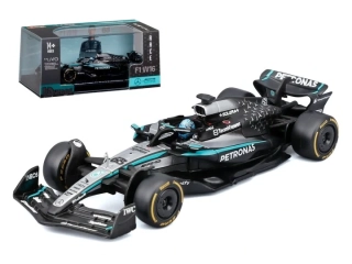 1:43 Mercedes Benz AMG W16 #63 GEORGE RUSSELL 2025 with Helmet - Bburago