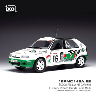 1:18 Škoda Felicia Kit Car #16 E.Triner/P.Stanc Rallye Tour de Corse 1995 - IXO