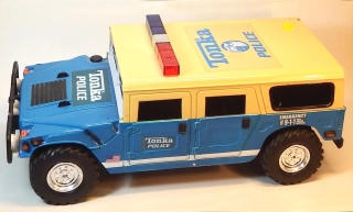 Humvee - Tonka Police, bazar, plechová hračka, 40 cm