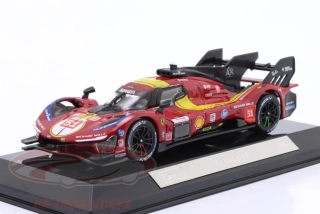 1:43 Ferrari 499P 3.0L TURBO V6 #51 PIER GUIDI/CALADO/GIOVINAZZI 3rd 24H LE MANS 2025 - Bburago