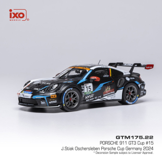 1:43 Porsche 911 GT3 Cup #15 J.Stiak Oschersleben Porsche Cup Germany 2024 - IXO