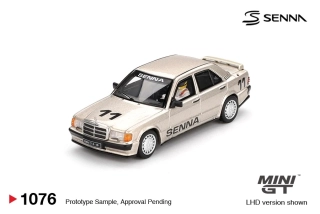 1:64 Mercedes-Benz 190 E 2.3-16 #11 Ayrton Senna 1984 Nürburgring Race of Champions w/ Figure - Mini GT