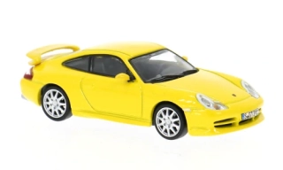 1:64 Porsche 911 GT3 (996), žlutý - Tarmac Works