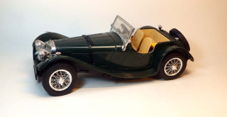 1:18 1937 Jaguar S100, bazar, vzácný, poškozený - Bburago
