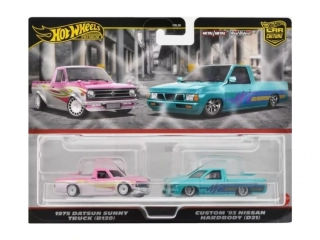 1:64 1975 Datsun Sunny Truck (B120) Custom; 1993 Nissan Hardbody - HotWheels