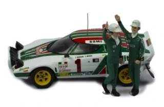 1:43 Lancia Stratos HF, #1, Alitalia, Rallye WM, Rallye Monte Carlo, Winner Rally Monte Carlo Series s figurkami, Munari/Maiga, 1977 - IXO