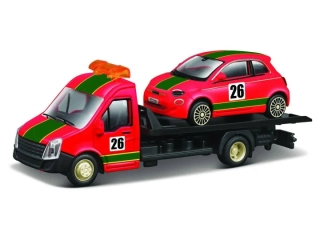 1:43 Fiat 500e #26+ FLATBED TRANSPORTER – Bburago