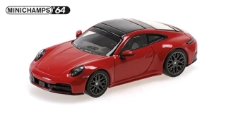 1:64 Porsche 911 (992.2) Carrerera, karmínová červená, 2025 - Minichamps