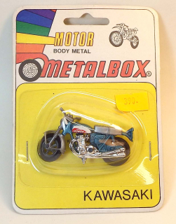 Motocykl Kawasaki, bazar, kopie Matchbox - MetalBox