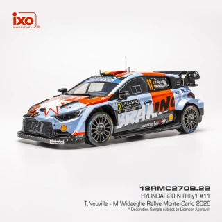 1:18 Hyundai i20 N Rally1 #11 T.Neuville/M.Wydaeghe Rallye Monte Carlo 2026 - IXO