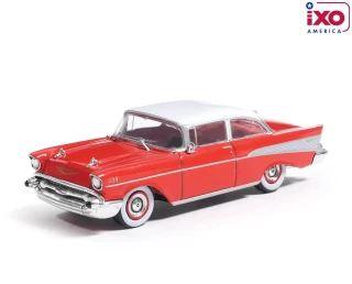 1:64 Chevrolet Bel Air Sedan - Matador Red and India Ivory - IXO