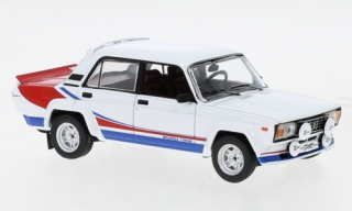 1:43 Lada 2105 VFTS, bílá s pruhy - ixo