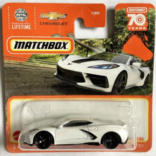 1:64 2020 Corvette, bílá #31 - Matchbox