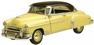 1:24 Chevrolet Bel Air 1950, žlutý, hnědá střecha - MotorMax
