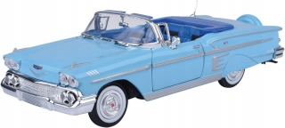 1:24 Chevrolet Impala Cabriolet 1958, světlemodrý - MotorMax