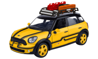 1:24 Mini Cooper S All4 Countryman, žlutá metalíza/černý, mit Dachgepäckträger - MotorMax