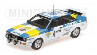 1:18 Audi Quattro "Audi Sport Sweden" #4 Blomqvist/Cederberg - Swedish Rallye 1982 - Minichamps