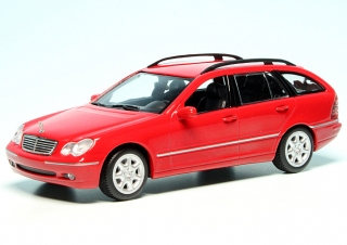 1:43 Mercedes-Benz C-Class 2001, červený - Minichamps