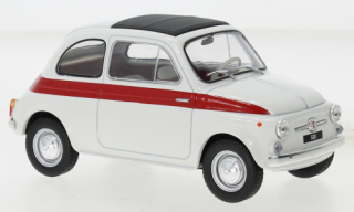 1:24 Fiat 500, bíločervený - White Box