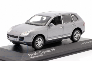 1:43 Porsche Cayenne V6 2002 stříbrná metalíza - Minichamps