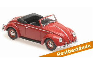 1:43 VW Cabriolet, 1950, červený - Maxichamps