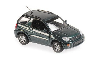 1:43 Toyota Rav 4, 2000, tmavězelená metalíza - Minichamps
