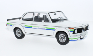 1:18 BMW 2002 Alpina, bílý s pruhy, 1973 - MCG
