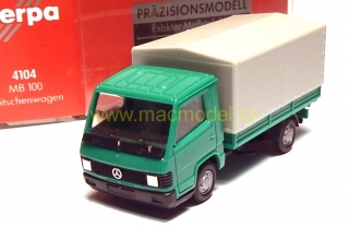 1:87 Mercedes-Benz MB 100 valník s plachtou zelený - Herpa
