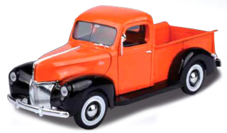 1:18 Ford 1940 pick up černo-oranžový - MotorMax