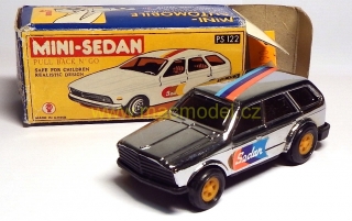 1:64 auto chromované kombi, 7cm, plast - Mini-Sedan