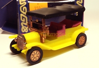 1:55 Ford T žlutý, 7 cm, plast - staré hračky