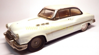 1:18 Buick coupé, plech, setrvačník funkční, nekompletní, 28 cm, původ nevyznačen - staré hračky