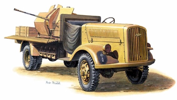 1:72 Opel 3t + flak 38 Afrika Korps - MAC.distribution