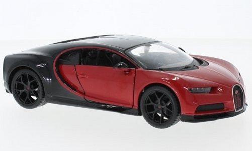 1:24 Bugatti Chiron červeno-černý # 16 - Maisto